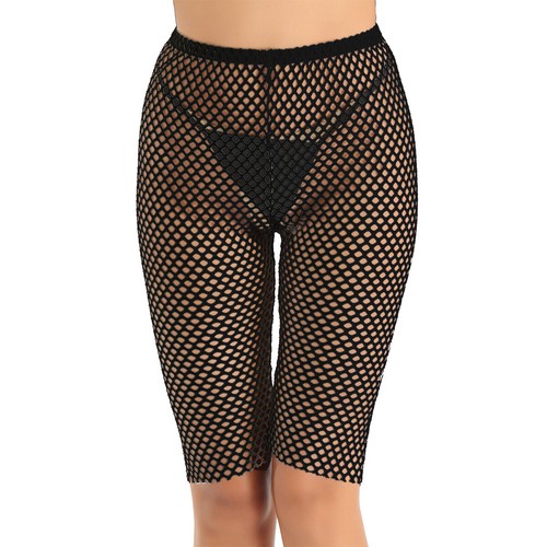 Women's Fishnet Shorts Slim Legging Cover Up Pants Swimwear Swimsuit Beachwear - Picture 3 of 41