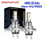 Pair H4 9003 LED Headlight Bulbs White High Low Beam For Toyota Prius 2004-2009