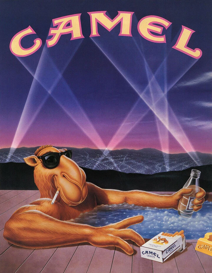 Camel Zigarettenwerbung 1990 Vintage Werbeplakat