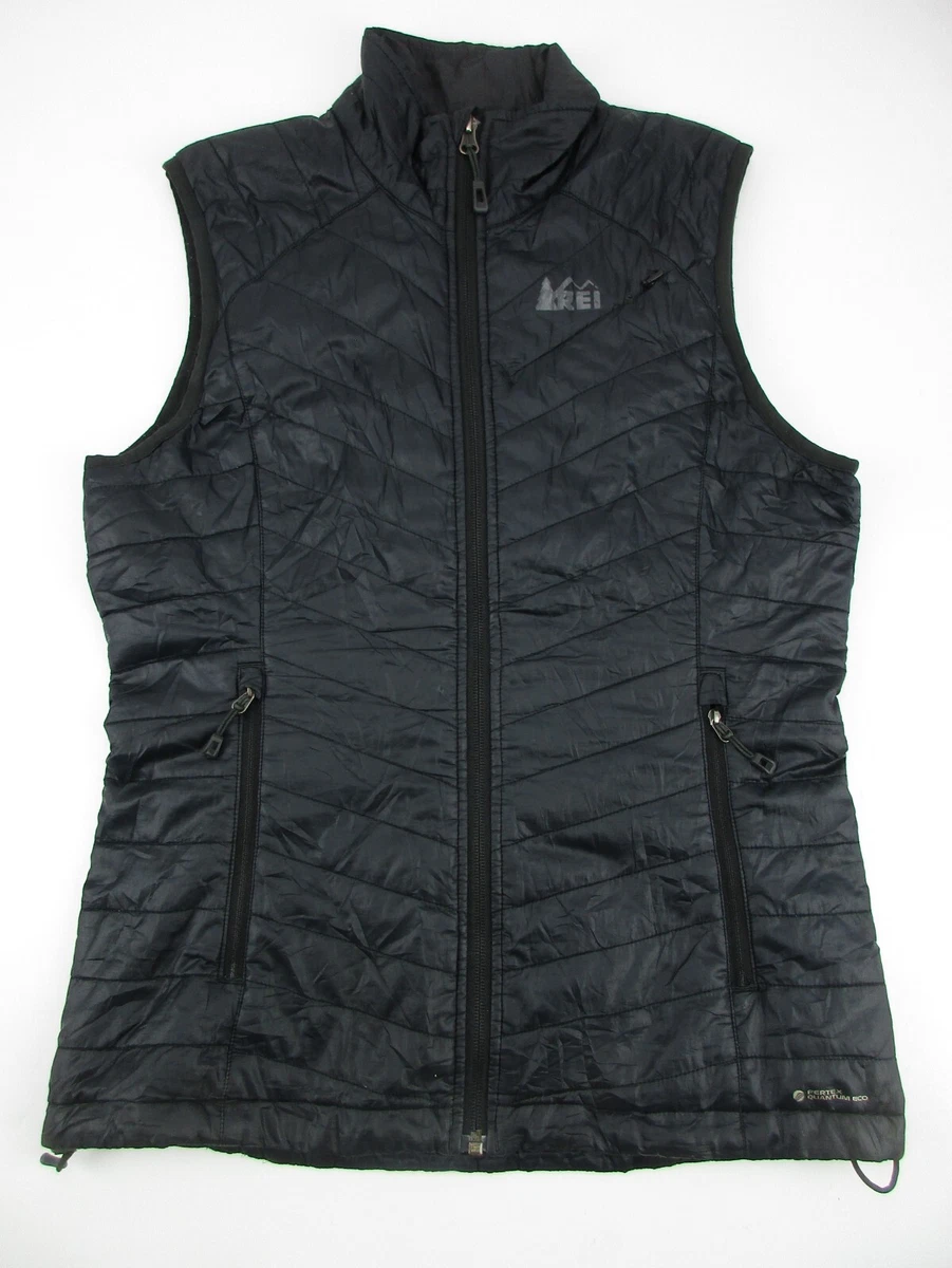 Womens Small REI Pertex Quantum Eco Primaloft black full zip vest