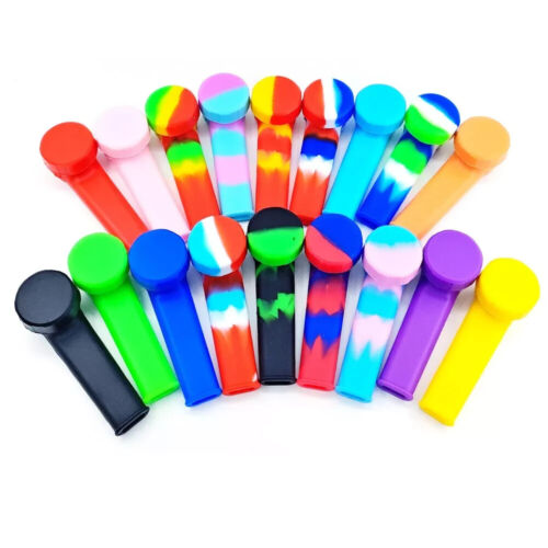 5PCS 3,4'' Mini Pipa a Mano per Fumare in Silicone con Ciotola in Metallo e Coperchio Tappo Pipa Tascabile - Foto 4 di 8