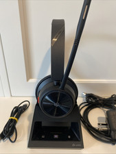 Poly Savi 7320 UC Stereo Dual Headset, Savi 7300 DECT Office Base Tested EUC