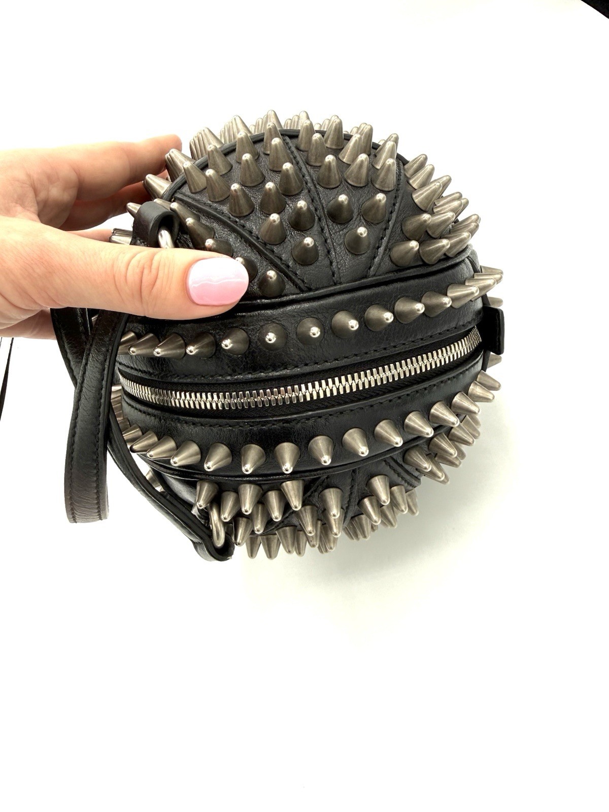 Gucci Mini Black Tifosa Spiked Basketball Bag image 5