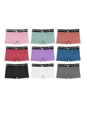 Women's 12 Pack Classic Cotton Colorful Sporty Athletic Boxer Briefs