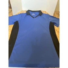 Culver's Restaurant Uniform Polo Shirt Womens Medium Blue Black Polyester