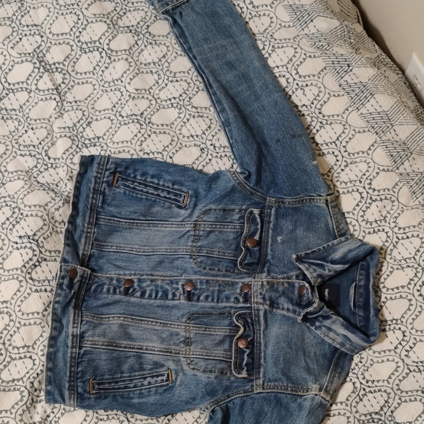 Gap Blue Denim Jacket Button Front Long Sleeve Co… - image 1