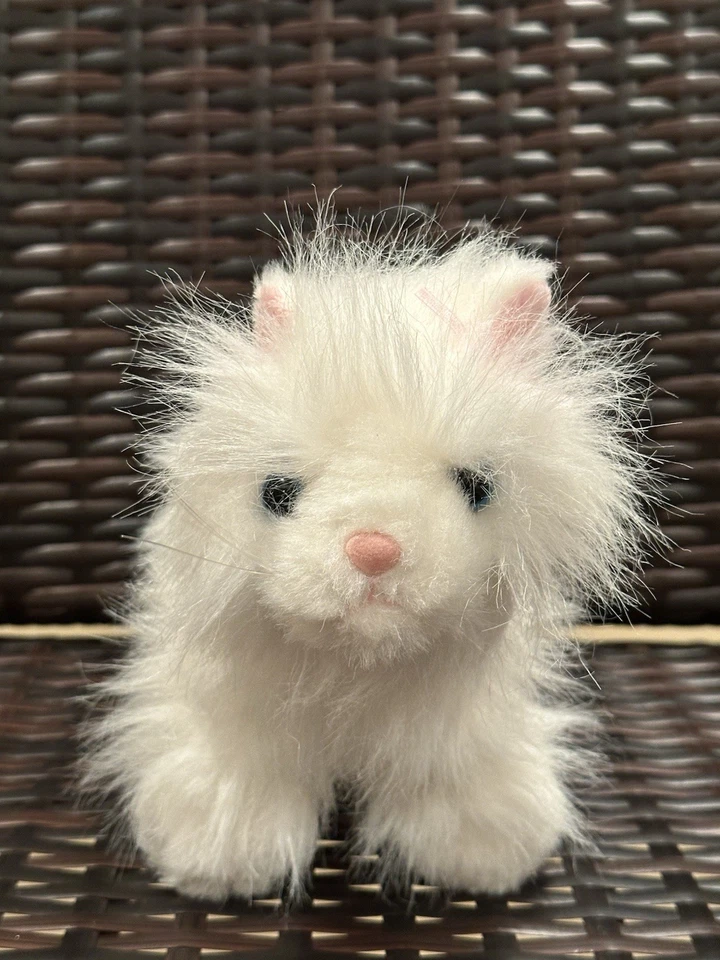 Ganz Webkinz Persian White Cat Kitty 8" Plush Stuffed Animal Blue Eyes No Code - Image 2 of 2