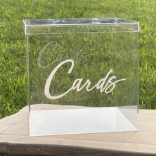 Wedding Card Box Acrylic Large Clear Gift Party Box