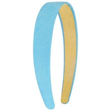 Light Blue Headband, Women, 1 Inch Sueded, Non Slip, Solid Plain Hair Band