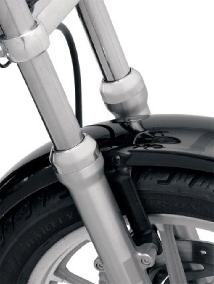 Cubiertas de tapa de maletero de horquilla cromadas Drag Specialties DS-21995 para Harley 39 mm Front End Foto 2 de 2