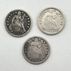 (LOT OF 3) 1853-P Arrows Seated Liberty Dime 10C Philadelphia 90% Silver US Coin
