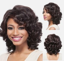 Women Wig Short Wavy Curly Wig Ladies Hair Fluffy Wig Brown Black Wigs