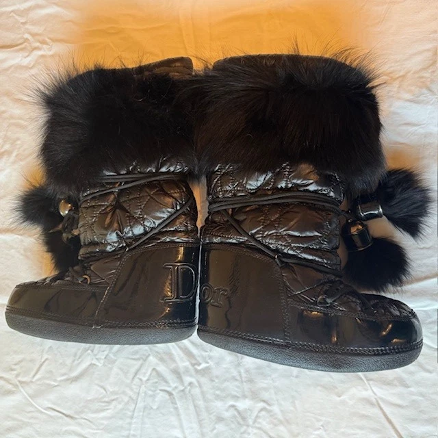 Botas Dior by John Galliano y2k Vintage Piel Negra Luna Para Mujer Talla 36-38 Foto 2 de 4
