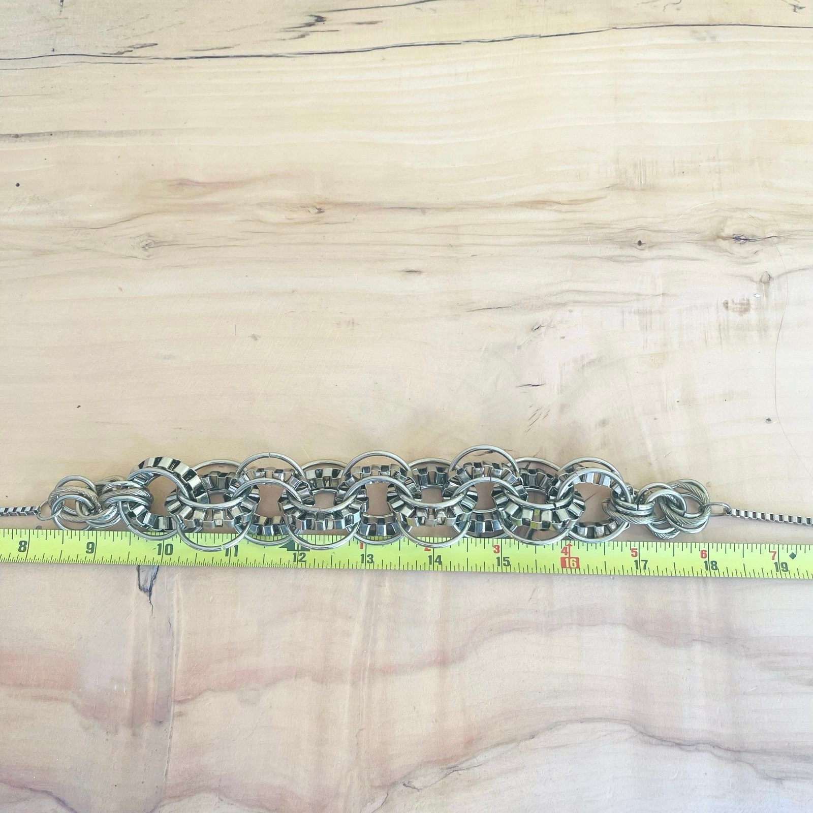 Necklace Statement Interlocking Link Chainmail Ch… - image 7