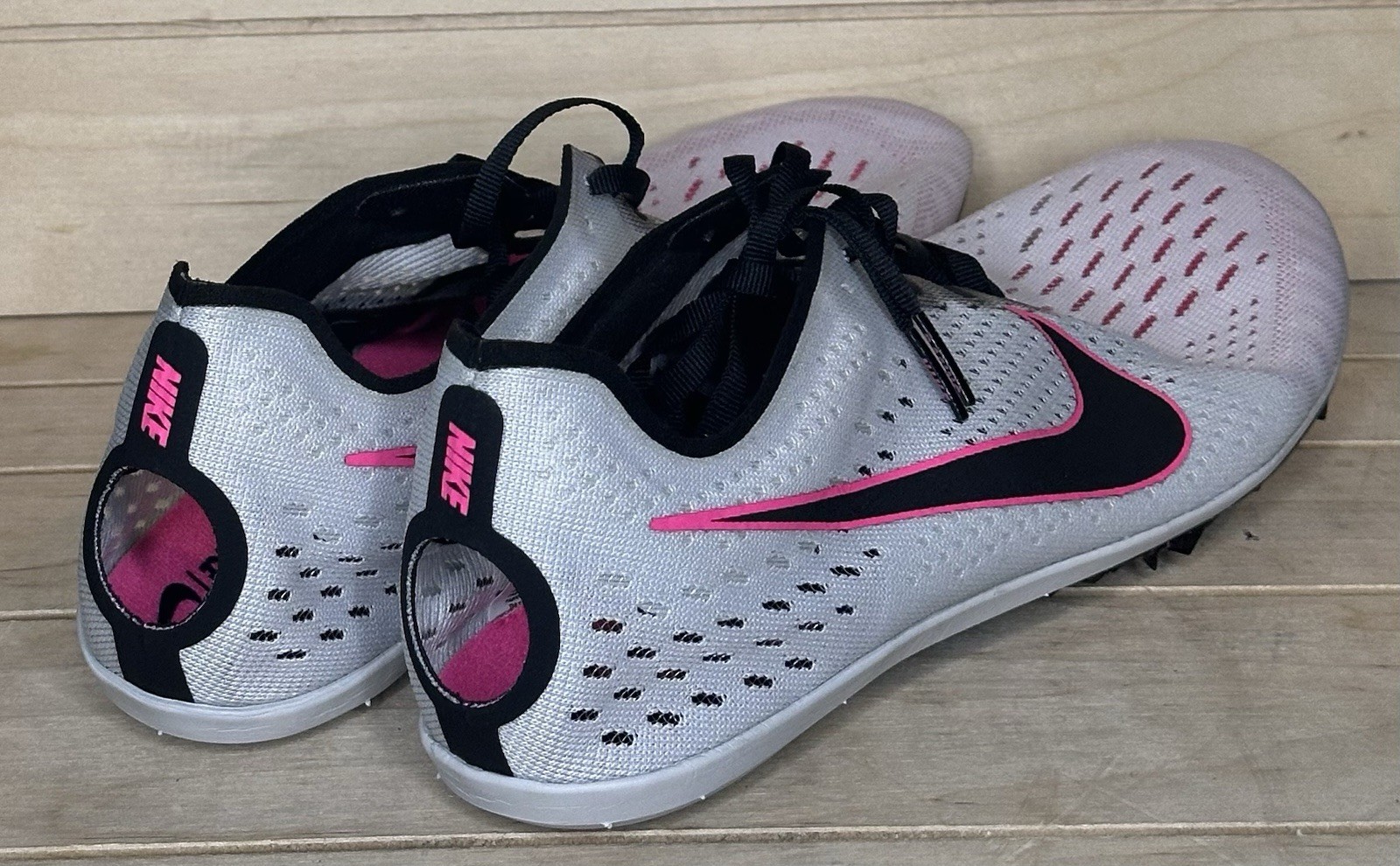 Nike Zoom Victory 3 Sz 12 Pure Platinum Pink Blast Running Spike Shoe 835997-002 thumbnail 5