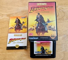Sega Genesis - Indiana Jones and the Last Crusade - COMPLETE Game Box Manual CIB