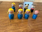 Lot of 8 Vintage Fisher Price Little People Wooden Figures