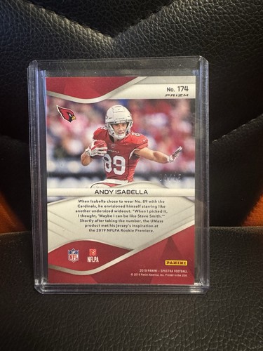 ANDY ISABELLA 2019 PANINI SPECTRA NEON ORANGE PRIZM ROOKIE RC /15 - Picture 2 of 2