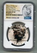 2023 S Peace Silver Dollar NGC Reverse PR 70