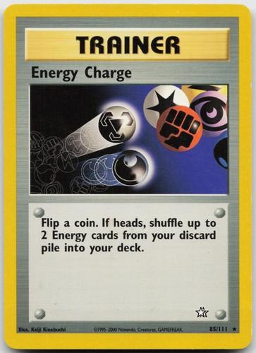 Energy Charge 85/111 Rare Neo Genesis Pokemon Unlimited Lightly Played