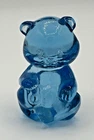 Fenton Art Glass Bear Miniature Blue Figurine