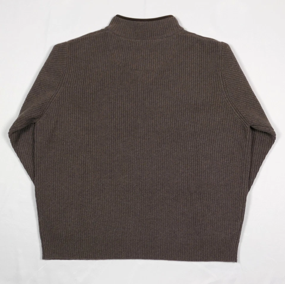 NEW! LL BEAN Chunky Merino Wool Sweater Men's 3XL /Waterfowl Dark Cinder 1/4 Zip - Image 4 of 4
