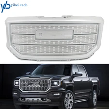 For GMC Sierra 1500 2016 2017 2018 Front Upper Bumper Grille Grill Silver