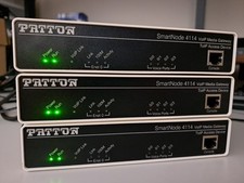 LOT of 3 - Patton SmartNode 4114 VoIP Media Gateways with power cords