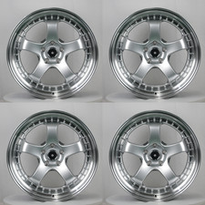 4pcs Set 19 X 9.510.5 Jdm Meister Style Wheels 5x120 Et30 Cb74.1 Silver Ml Us