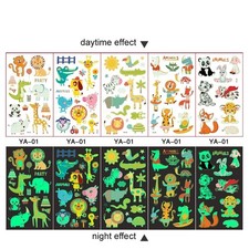 Luminous Tattoos for Kids,Mixed Styles Temporary Tattoo Stickers,Glow in