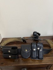 Safariland Duty Belt Basketweave Glock Holster Mag Pouch Cuff Case Radio Holder