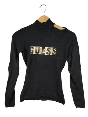 GUESS Pull tricoté Dames Pull T EU 34 noir style décontracté - Photo 1/4
