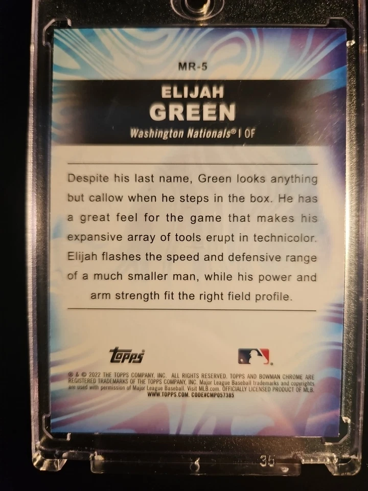 2022 Bowman Draft - Mood Ring Elijah Green #MR-5 (RC) - Image 2 of 2