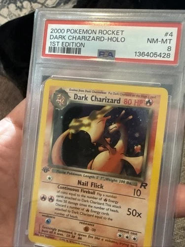 Pokémon Dark Charizard TCG 21/82 Non-Holo Rare 1st Edition PSA 8