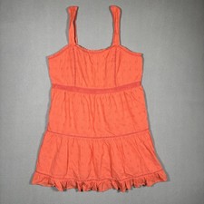 American Eagle Outfitters Tank Dress Women’s X-Large Orange Cotton Back Lace Up