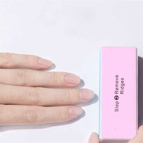 NAIL BUFFER GRIT WASHABLE ACRYLIC FILES 4in1 STEPS SANDING BLOCK SHINER - Picture 4 of 14