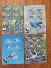 Mini hoja WWF Birds MNH ×4 Penrhyn