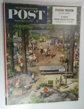 SATURDAY EVENING POST MAGAZINE SEPT 11 1954 PERRY MASON NORMAN ROCKWELL