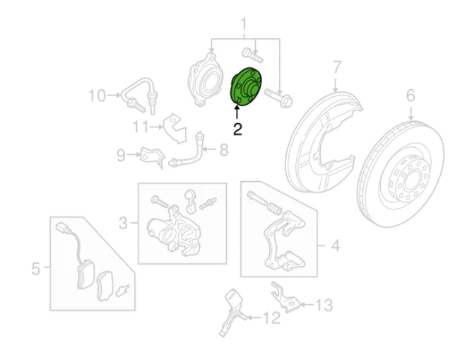 NEW AUDI A6 C6 FRONT WHEEL HUB BEARING 4E0407613C OEM - Image 2 of 2