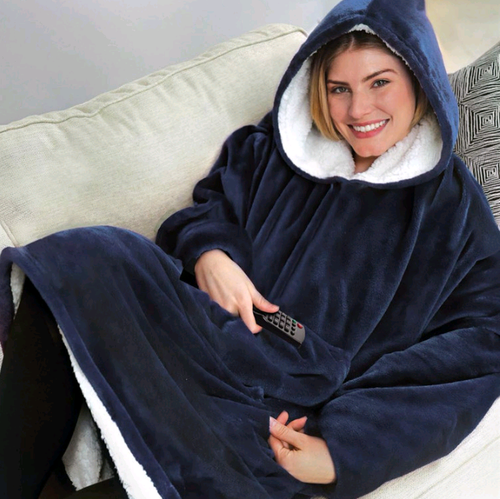 oversized hooded throw blanket