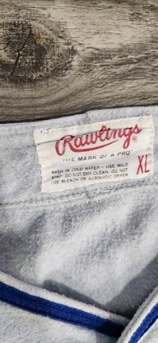 2 Vtg Rawlings Wool "The Mark Of A Pro" Baseball Jerseys Size XL #4 And #7 READ - Picture 20 of 20