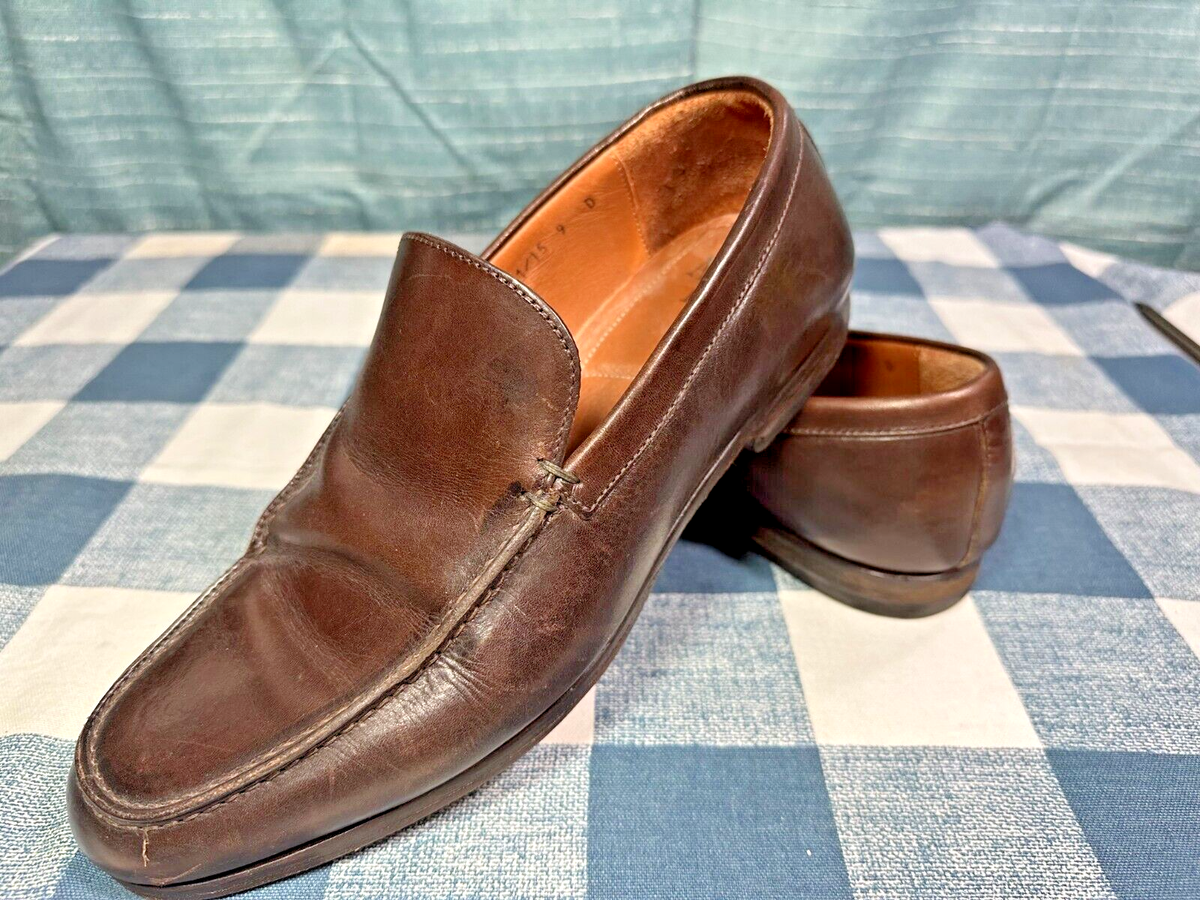 Allen Edmonds Rialto Italian Handcrafted Loafers Black Leather Moc Toe Men’s 9 D Randolph Venetian Slip-on Loafer | Men main image 2