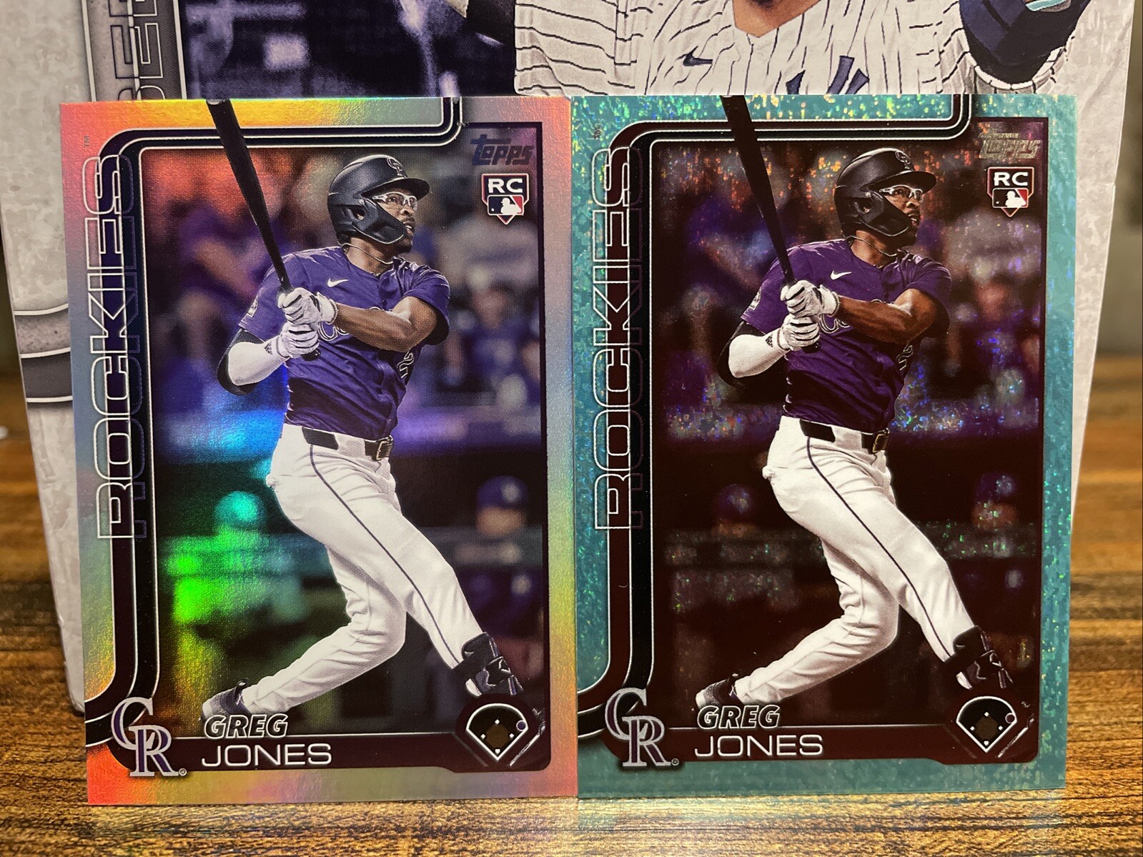 Greg Jones (RC) 2025 Topps Series 1 Aqua Holo Foil  - Colorado Rockies #36