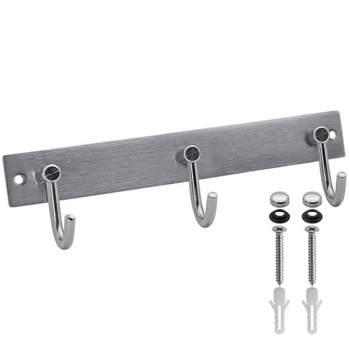 Stainless steel hook bar wardrobe bar wall coat rack towel holder clothes hook - Picture 17 of 40