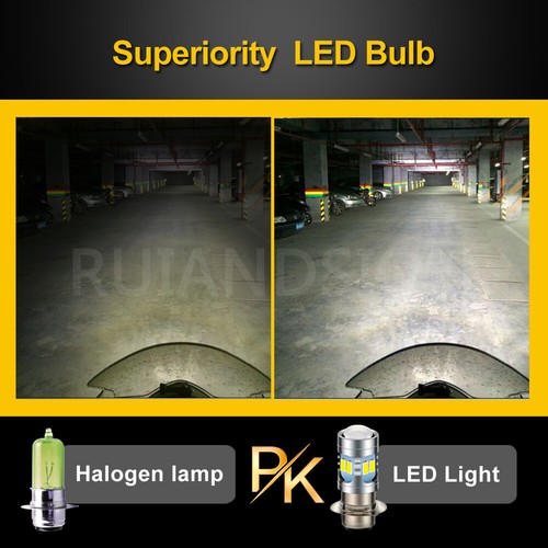 1 PC 6 V-24 V H6M P15D 5730 12 LED Lampe Phare Moto Conduite Lampe Ampoule Blanc - Picture 7 of 7