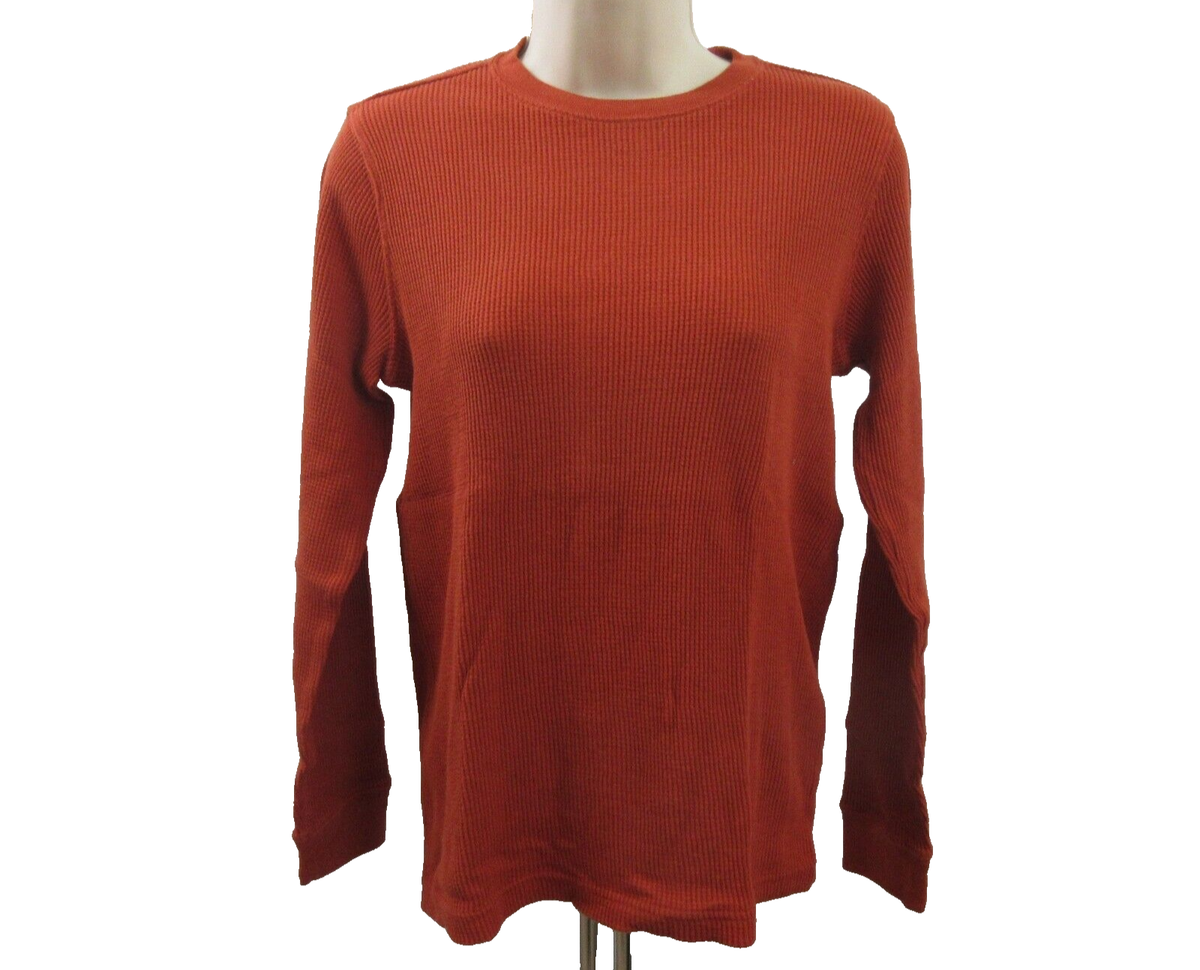 Urban Pipeline T-Shirt Size Large Burnt Orange Waffle Knit Thermal