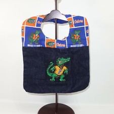 University of Florida Gators UF Infant Baby Bib Reversible Blue/Orange Hand Made