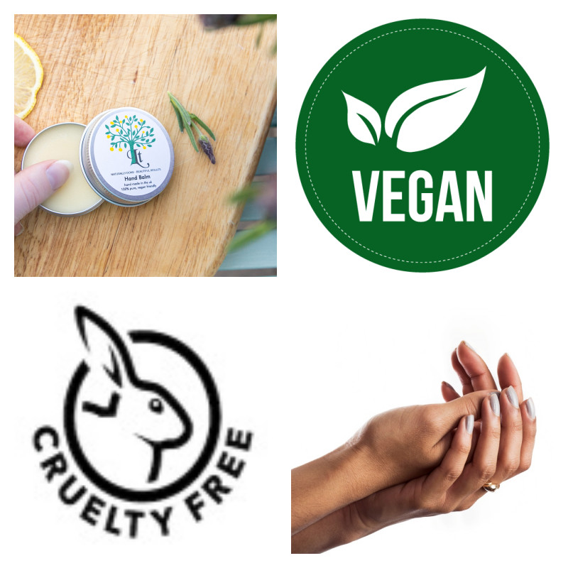 Bálsamo/crema de manos hidratante para manos secas, agrietadas o irritadas 100 % natural