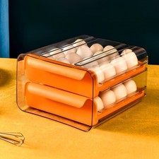 Fridge Egg Drawer Organizer Container Box 32 Grids Refrigerator Chicken Egg Bin