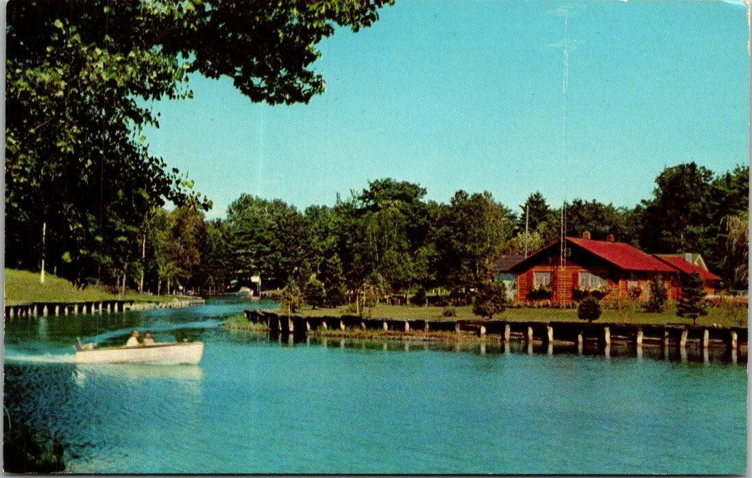 Vintage Indian River Michigan USA Postcard Unposted eBay